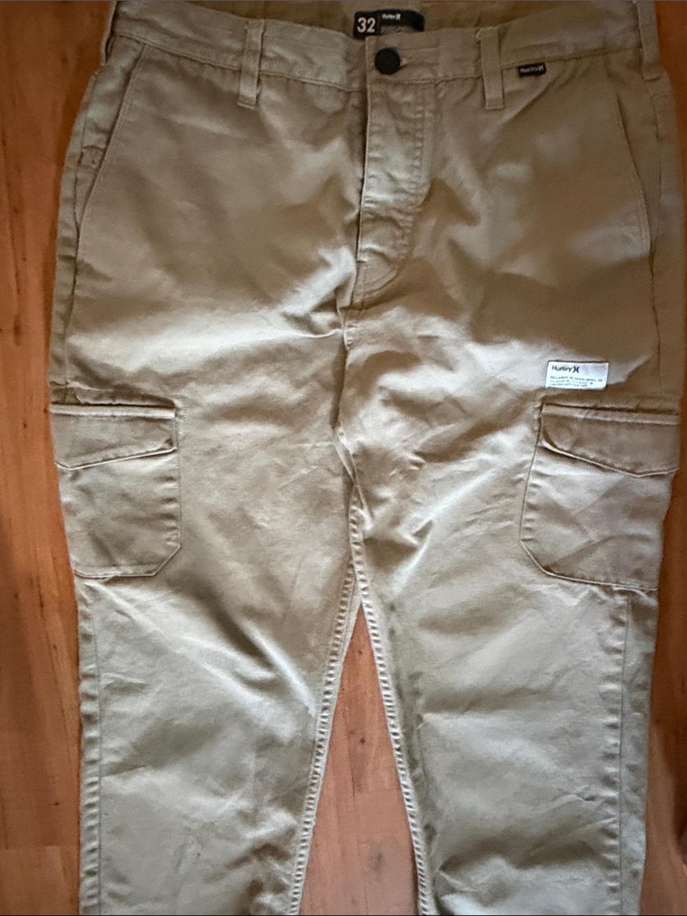 Hurley Beige Cargo Pants - Tan Utility Trousers - Picture 6 of 12